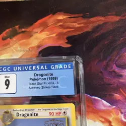 CGC 9 Mint Dragonite Black Star Promo #5 1999 Pokemon Movie Promo WB - Image 4
