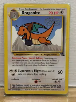 DRAGONITE #5 First Movie WB Promo Black Star 1999 - Pokemon Card WOTC - LP - Image 1
