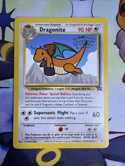 POKEMON WOTC DRAGONITE BLACK STAR PROMO 5 LP (1999) TCG VINTAGE CARD - Image 1