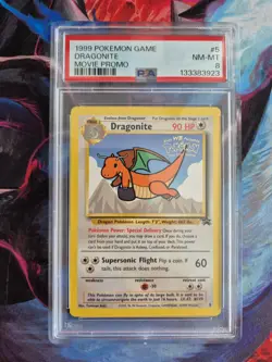 PSA 8 Pokemon 1999 Movie Black Star Promo Dragonite #5 NM/MINT Condition!! - Image 1