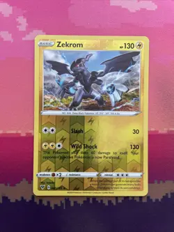 Pokemon Card Zekrom Vivid Voltage Reverse Holo Rare 060/185 Near Mint - Image 1