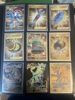 Lot Of 11 Pokemon TCG Ultra Rare Gold Cards All ADULT PULLED In NM-M condition - Image 1
