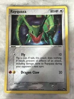 RAYQUAZA 3/17 POP SERIES 1 HOLO RARE POKEMON CARD TCG 2004 LEGENDARY DRAGON - Image 1