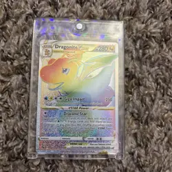 Dragonite VSTAR Holo Pokemon Go 2022 Rainbow Secret Card 081/078 - Image 1