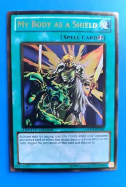 Lightly Played Yugioh My Body As A Shield GLD3-EN041 Gold Rare Limited Edition - Image 1