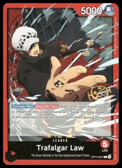 One-Piece Seven Warlords of the Sea #OP14-001 Trafalgar Law - Image 1