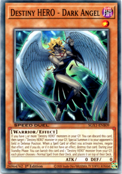 Destiny HERO - Dark Angel SGX1-ENB09 Common - 1st Edition - Yugioh - Image 1