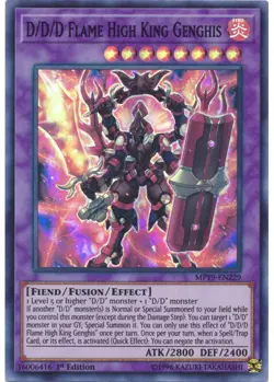 Yugioh - D/D/D Flame High King Genghis (Super Rare) (1st Edition) - MP19-EN229 P - Image 1