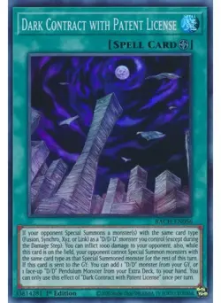 Yugioh Dark Contract with Patent License (Super Rare) (1st Edition) BACH-EN056 P - Image 1
