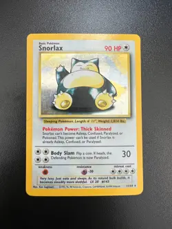 Pokemon Snorlax 11/64 Jungle Holofoil No Symbol Misprint Moderately Played - Image 1