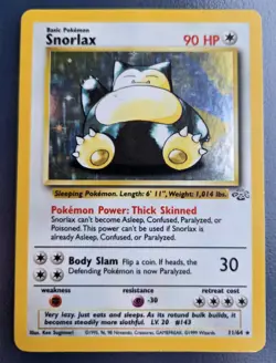 Pokemon TCG Snorlax Holo 11/64 Jungle Rare MP Moderately Played - Image 1