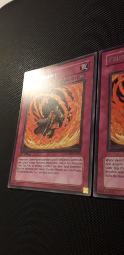Yu-Gi-Oh! 3x Feuerwand, FOTB-DE060, Rare, 1. Auflage, Deutsch, EX/GD/GD - Image 2