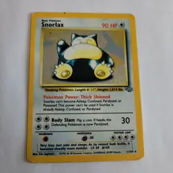 1999 Pokemon Jungle Snorlax 11/64 Holo HP Heavy Play WOTC Vintage - Image 1
