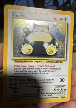 Pokemon Jungle Snorlax Holo Rare No Symbol 11/64 - Image 4