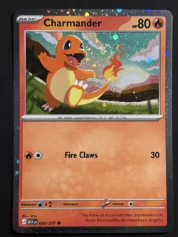 SWIRL 🌀💫 Charmander 020/217 Cosmos Holo Ascended ASC Pokemon Card NM - Image 1