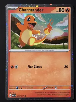 SWIRL 🌀💫 Charmander 020/217 Cosmos Holo Ascended ASC Pokemon Card NM - Image 3