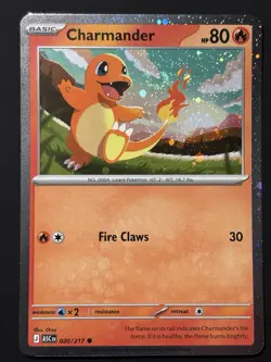 SWIRL 🌀💫 Charmander 020/217 Cosmos Holo Ascended ASC Pokemon Card NM - Image 5