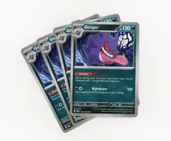 4x Gengar 057/091 Pokemon Cards Paldean Fates Playset NM - Image 1