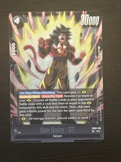 Son Goku GT FB09-100 SR Dragon Ball Super Card Game NM+ Clean Copy - Image 1