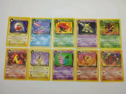 2000 Pokemon TCG Team Rocket Dark Pokemon 9 Card LOT Charmeleon Jolteon Flareon - Image 1