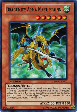 Dragunity Arma Mystletainn [SDDL-EN002] Super Rare Lightly Played 1st Edition - - Image 1