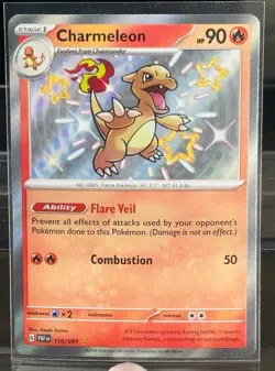 Charmeleon 110/091 SV: Paldean Fates Holo Pokemon Card Mint - Image 1