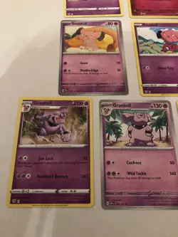 Lot Of 8 Snubbull and Granbull Pokemon Cards - Image 4