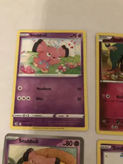 Lot Of 8 Snubbull and Granbull Pokemon Cards - Image 5