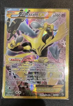 Alakazam EX (Secret) Full Art 125/124 Fates Collide XY Holo Pokemon Card TCG - Image 1