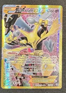 Alakazam EX (Secret) Full Art 125/124 Fates Collide XY Holo Pokemon Card TCG - Image 2