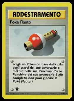 Pokemon Card - Pokemon Flute Base Set 86/102 Uncommon Italian 1st Edition - Image 1