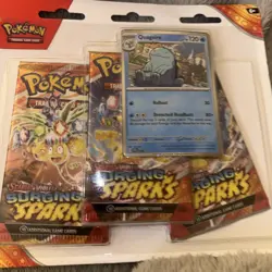 Surging Sparks 3 Booster Blister – Zapdos Promo Card – Pokemon TCG Sealed Pack - Image 1