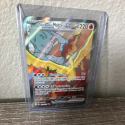 Pokemon Team Rocket's Moltres EX Ultra Rare Holo 220 HP Sv10 208/182 Card - Image 1
