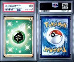 2021 Pokemon SWSH Fusion Strike Full Art Grass Energy 283/264 Secret Card PSA 9 - Image 3