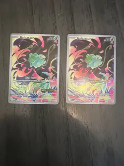 Pokemon MEGN Holo Lot - Bulbasaur 133/132, Mega Evolution, 2 Cards - Image 1