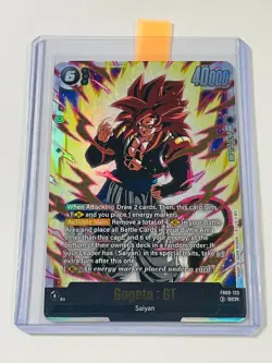 SS4 Gogeta GT FB09-123 SCR Dual Evolution Dragon Ball Super Fusion World Card NM - Image 2