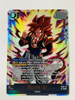SS4 Gogeta GT FB09-123 SCR Dual Evolution Dragon Ball Super Fusion World Card NM - Image 3