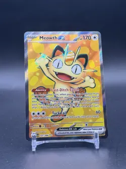 Meowth ex 107/088 ME03: Perfect Order Ultra Rare Pokemon TCG Card NM - Image 1