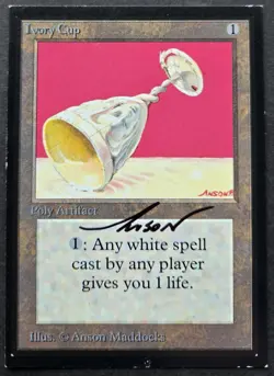 SKETCHED MtG Magic Anson Maddocks _ Beta CE _ Artist Proof _ IVORY CUP _ 1/50! - Image 1