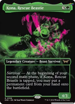 Kona, Rescue Beastie (Showcase) [DSK - 358] - NM [Foil] TCG MTG - Image 1