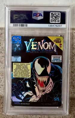 2025 MTG SPIDER-MAN EDDIE BROCK/VENOM MYTHIC FOIL PSA 9 MAGIC GATHERING - Image 2