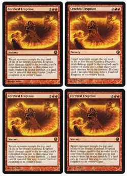 Cerebral Eruption x4 4x 2010 Scars of Mirrodin PLAYSET Red Sorcery MTG NM AZ1 - Image 1