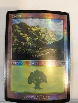 Forest (449) (Retro Frame) Commander Masters Foil - Image 1