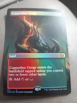 Copperline Gorge (Borderless) Phyrexia: All Will Be One Foil - Image 1