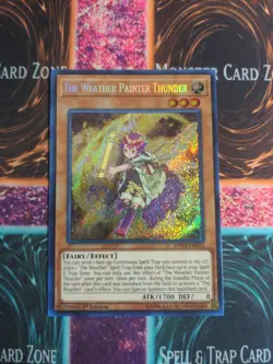 Yu-Gi-Oh! The Weather Painter Thunder SPWA-EN033 1st Edition Secret Rare NM - Image 1