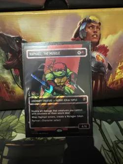 Raphael, the Muscle (0091) (Borderless Surge Foil) TMNT Ninja Turtles Pixel Foil - Image 1