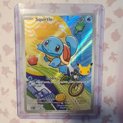 First Partner Illustration Squirtle Promo Full Art Holo 037 Pokemon TCG - Image 1