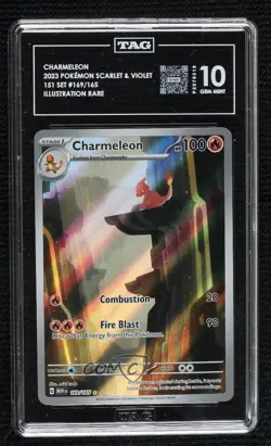 Charmeleon Illustration Rare Pokemon Scarlet & Violet 151 MEW TAG 10 GEM MINT - Image 1