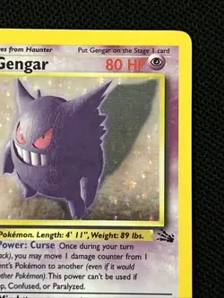 Pokemon Gengar 5/62 (1st Edition) Fossil Holo (Never Played) *Near Mint* - Image 4