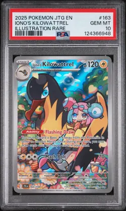 PSA 10 GEM Mint Iono's Kilowattrel 163/159 Illustration Rare - Pokemon JTG SV09 - Image 3